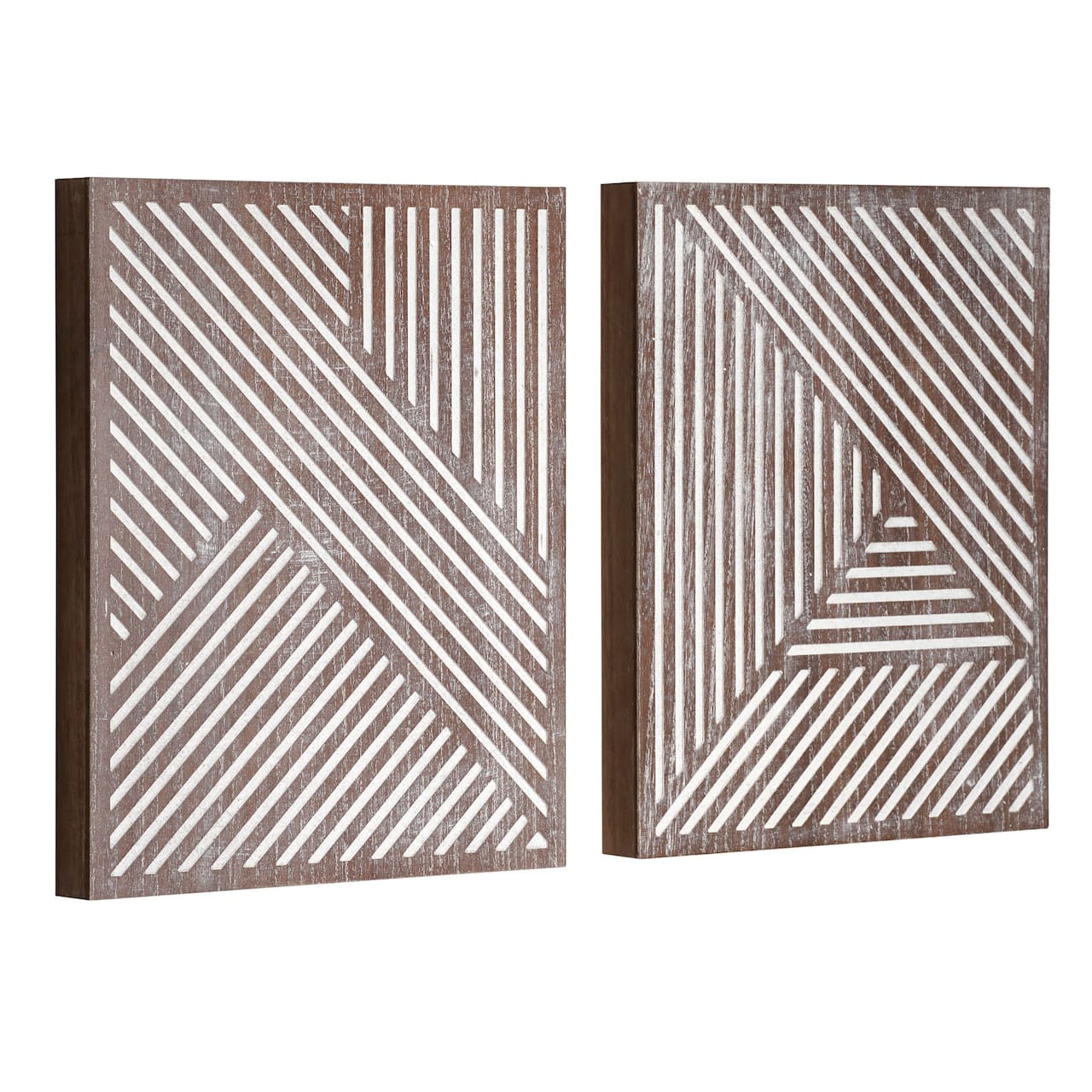 American Art Décor™ Walnut Brown Contemporary Wood Wall Décor Set